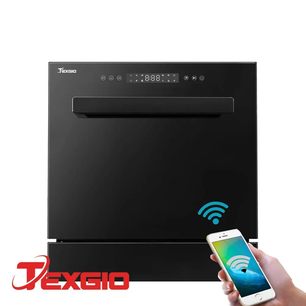 Máy rửa bát Texgio 11 bộ TGWFD78GB Smart-Kết Nối Wifi, Sấy Khí Nóng, Tự động hé cửa