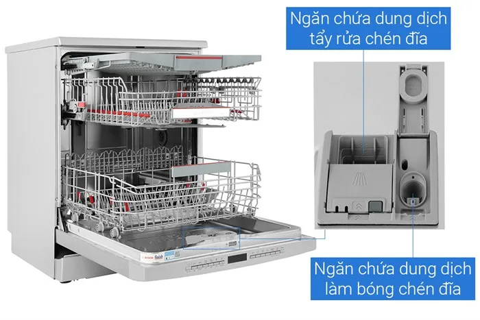Máy rửa bát Bosch 14 bộ SMS6ZCI08E serie 6 sấy zeolith nhập khẩu Đức