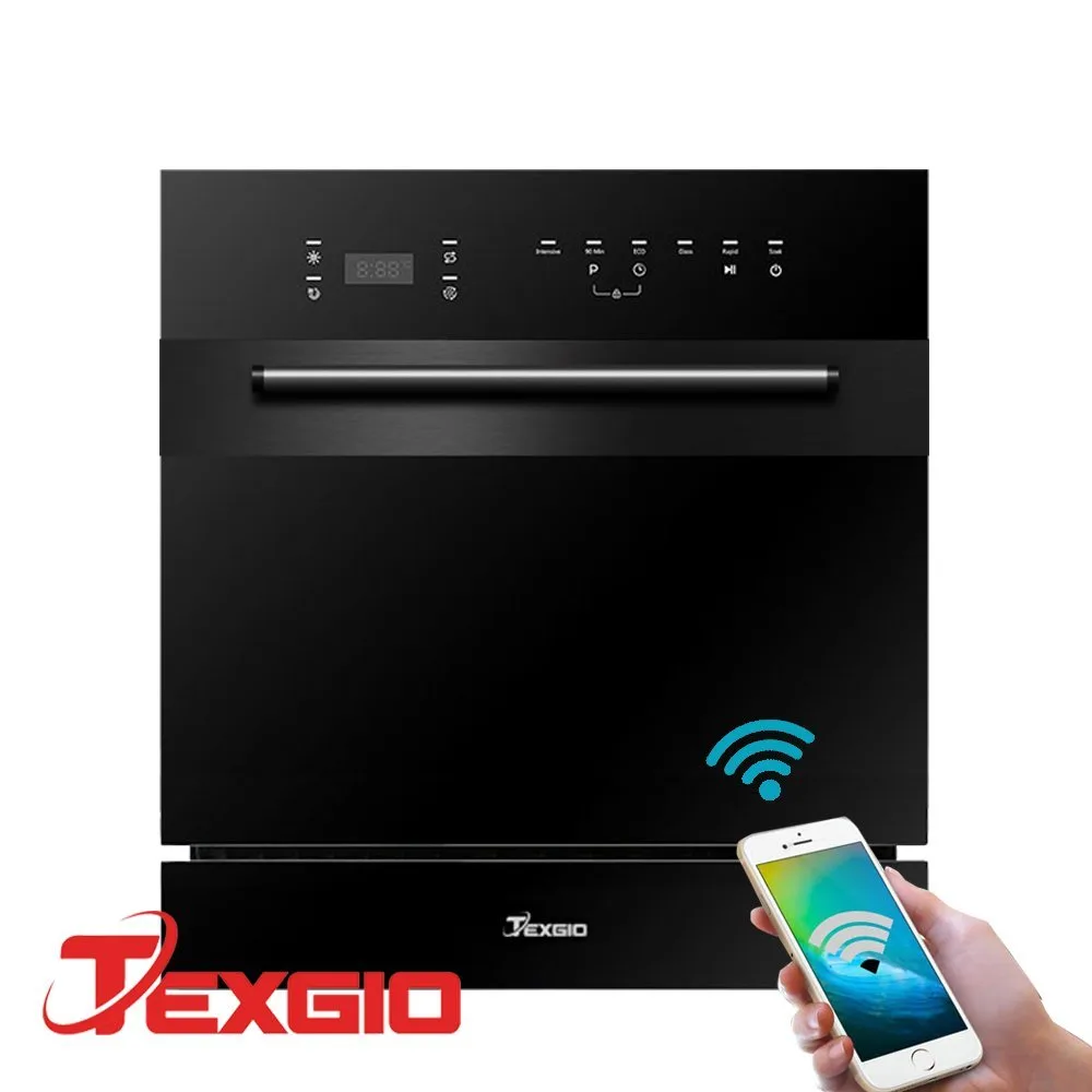 Máy rửa bát Texgio 11 bộ TGWF68GB -Kết Nối Wifi, Sấy Khí Nóng