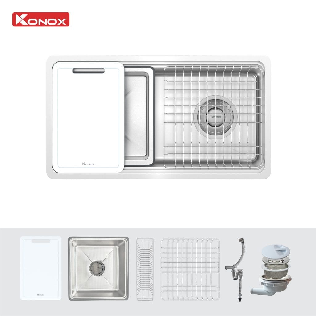 Chậu rửa bát phong cách Nhật bề mặt mịn Tari 780SM Chậu rửa bát phong cách Nhật bề mặt mịn Tari 780SM