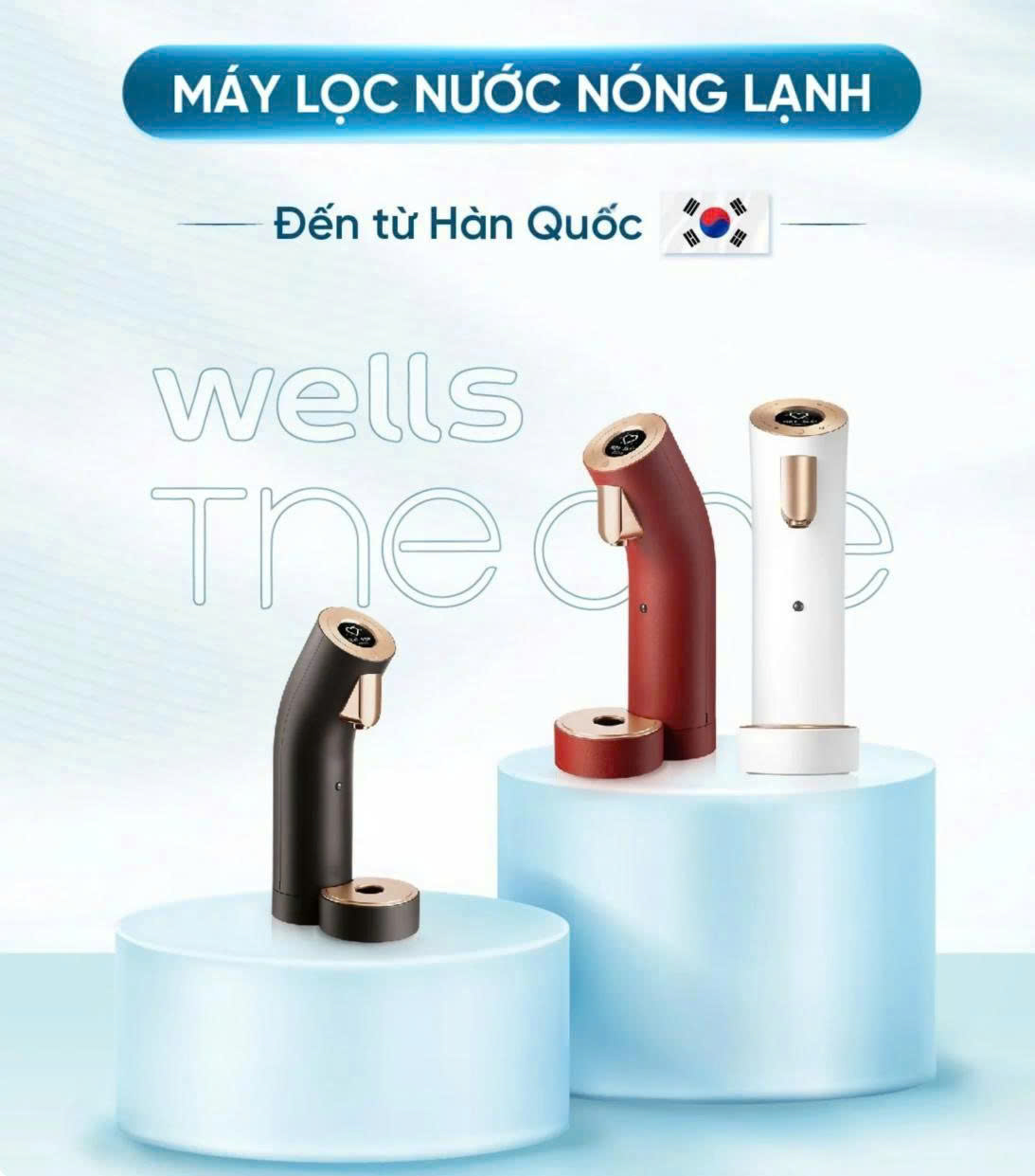 Máy lọc nước nóng lạnh cao cấp Wells The One